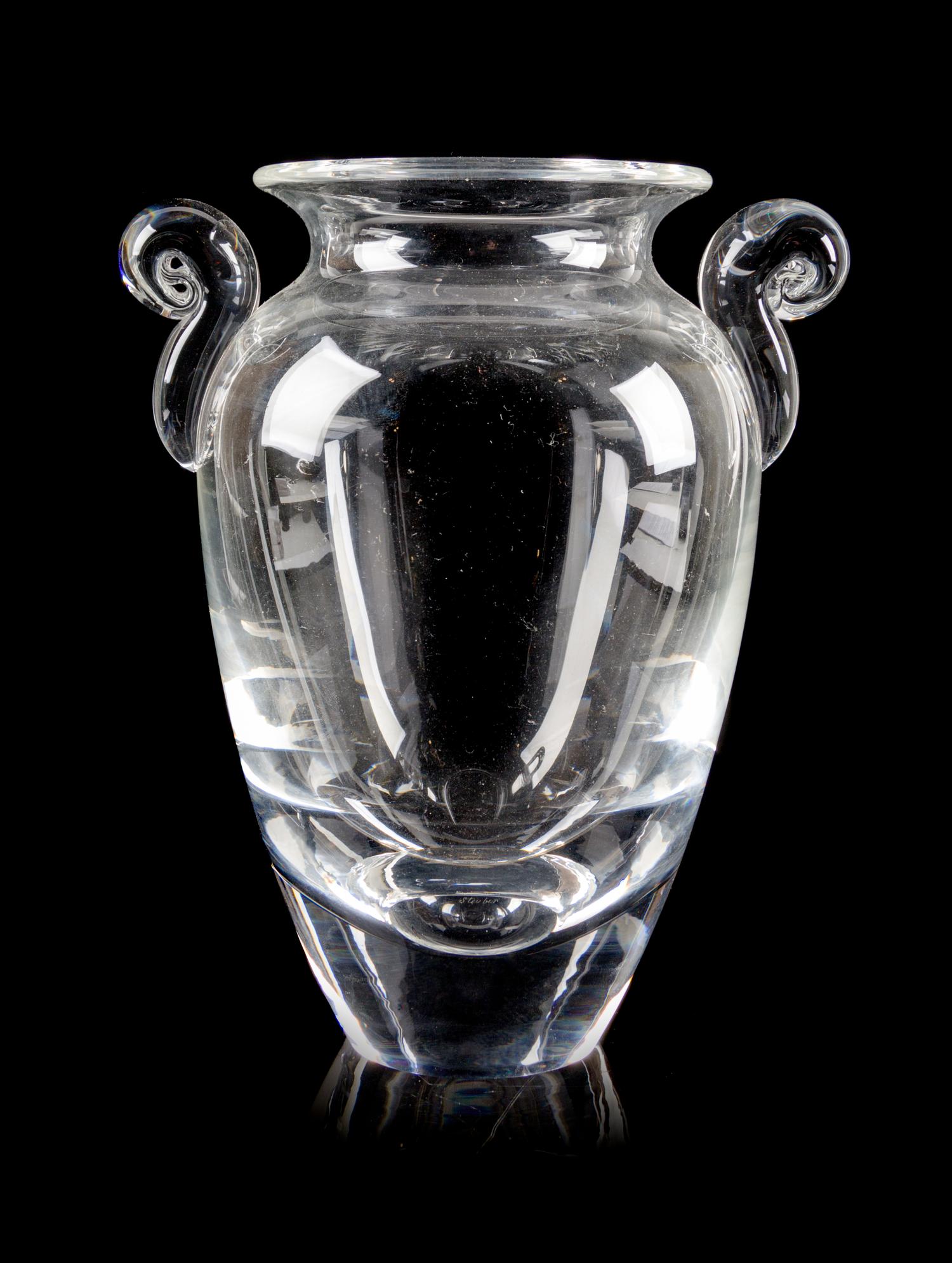 A Steuben Glass Vase Height 9 1/2 inches. — SECOND HALF 20TH CENTURY