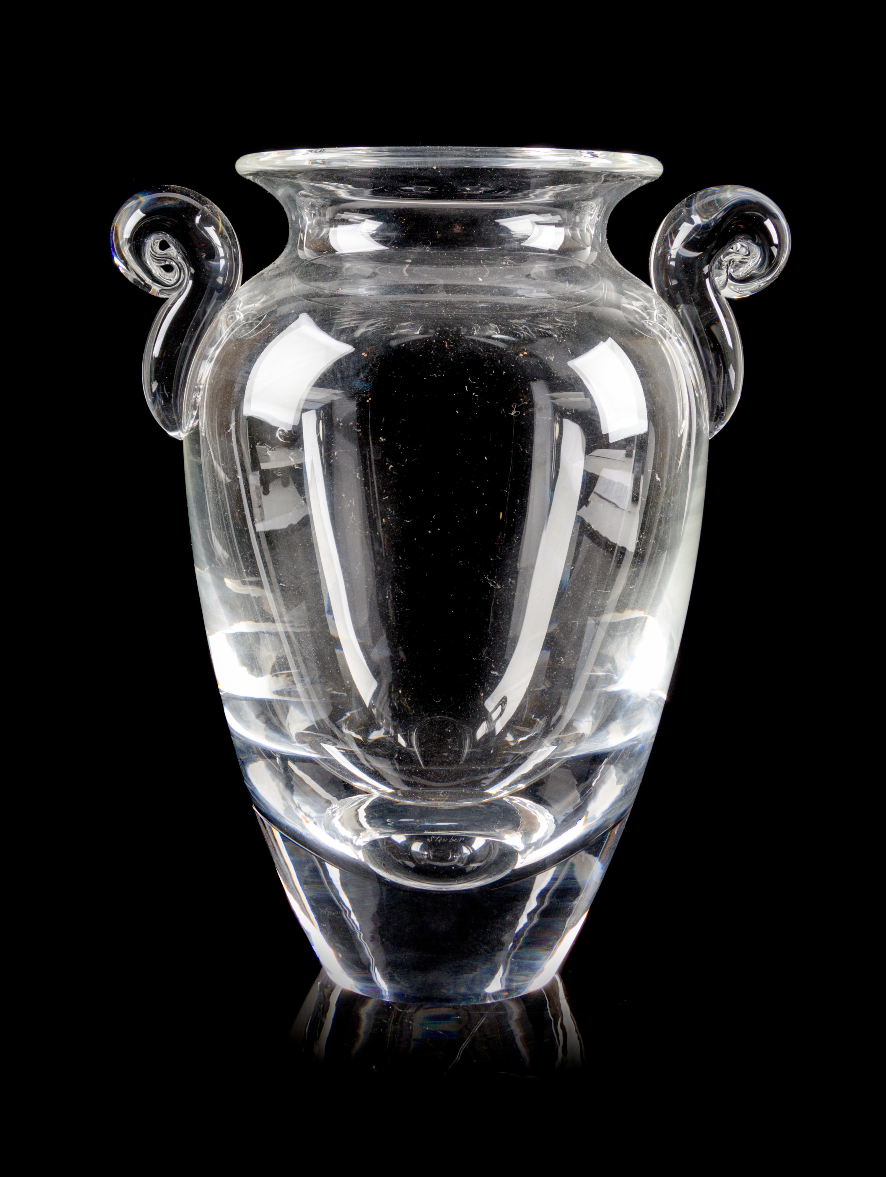 A Steuben Glass Vase Height 9 1/2 inches. — SECOND HALF 20TH CENTURY
