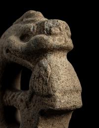 A Veracruz Stone Hacha in the Form of a Serpent Eating a Bird