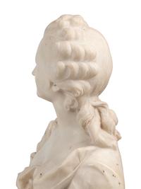 A French White Marble Bust of a Lady
