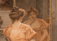 Lady Before a Mirror (Contemplation)