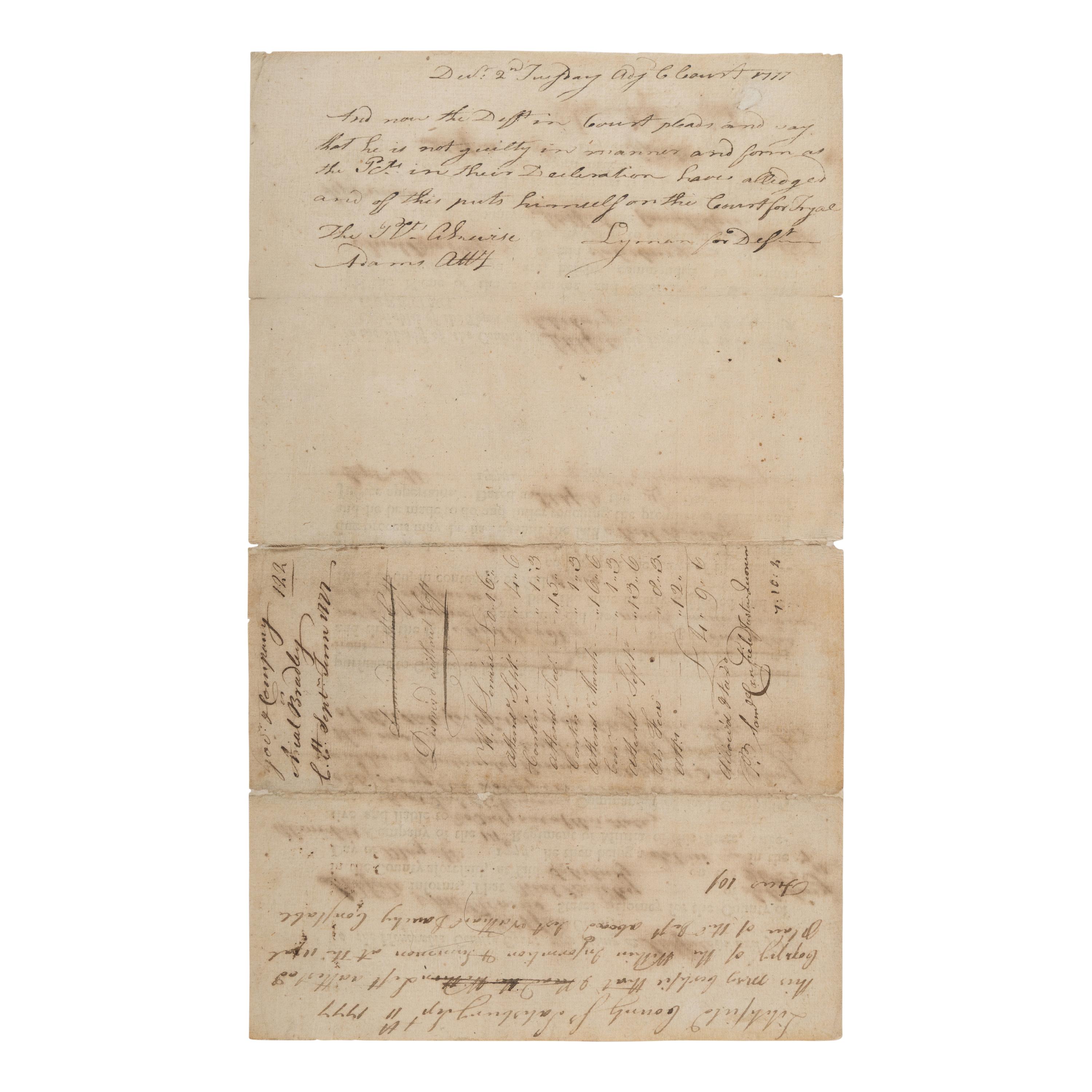 [Founding Fathers]. A small archive of documents, comprising: