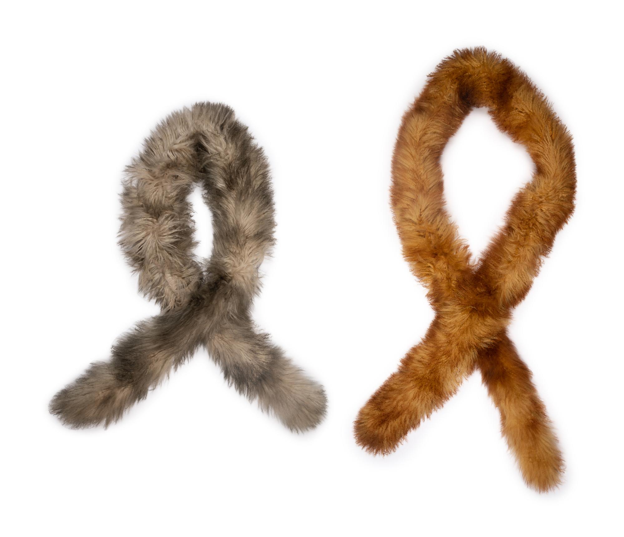 Two Fendi Mongolian Lamb Fur Stoles
