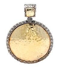 A Sterling Silver and 22 Karat Yellow Gold 'Palu' Enhancer/Pendant, John Hardy, 23.10 dwts.