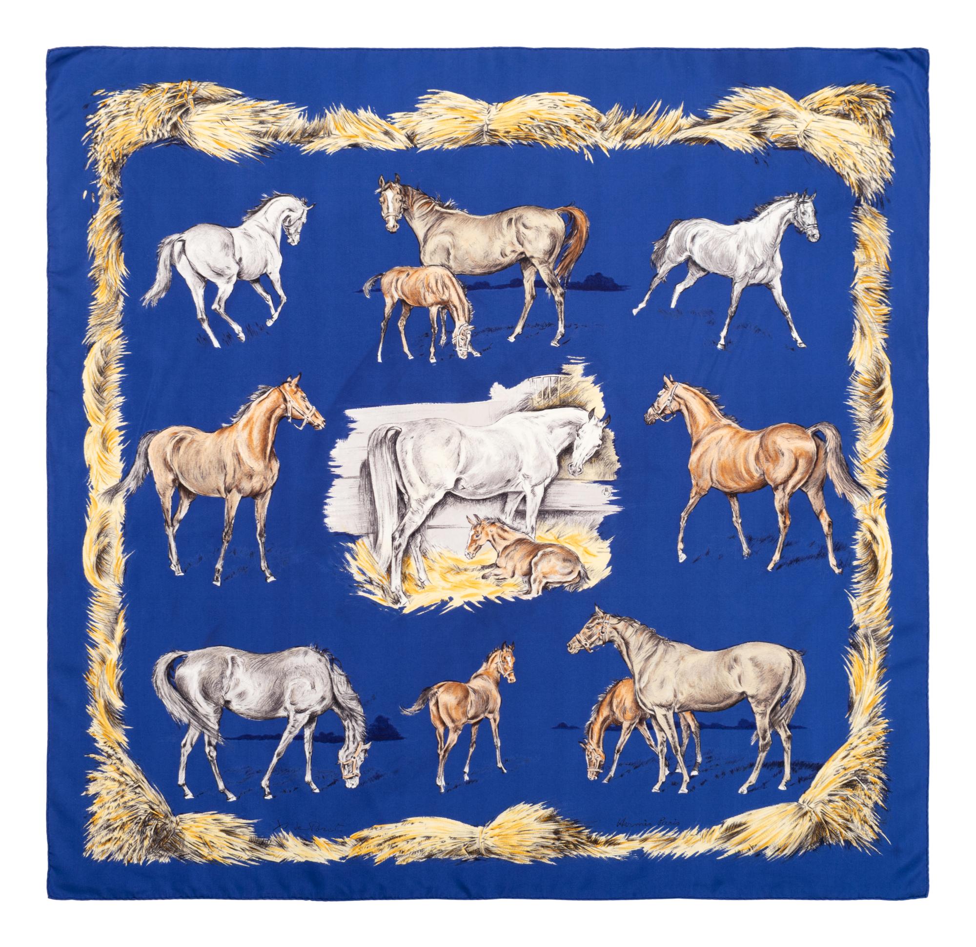 Three Hermès 90cm Silk Scarves