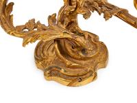 A Louis XV Style Gilt Metal Two-Light Lamp