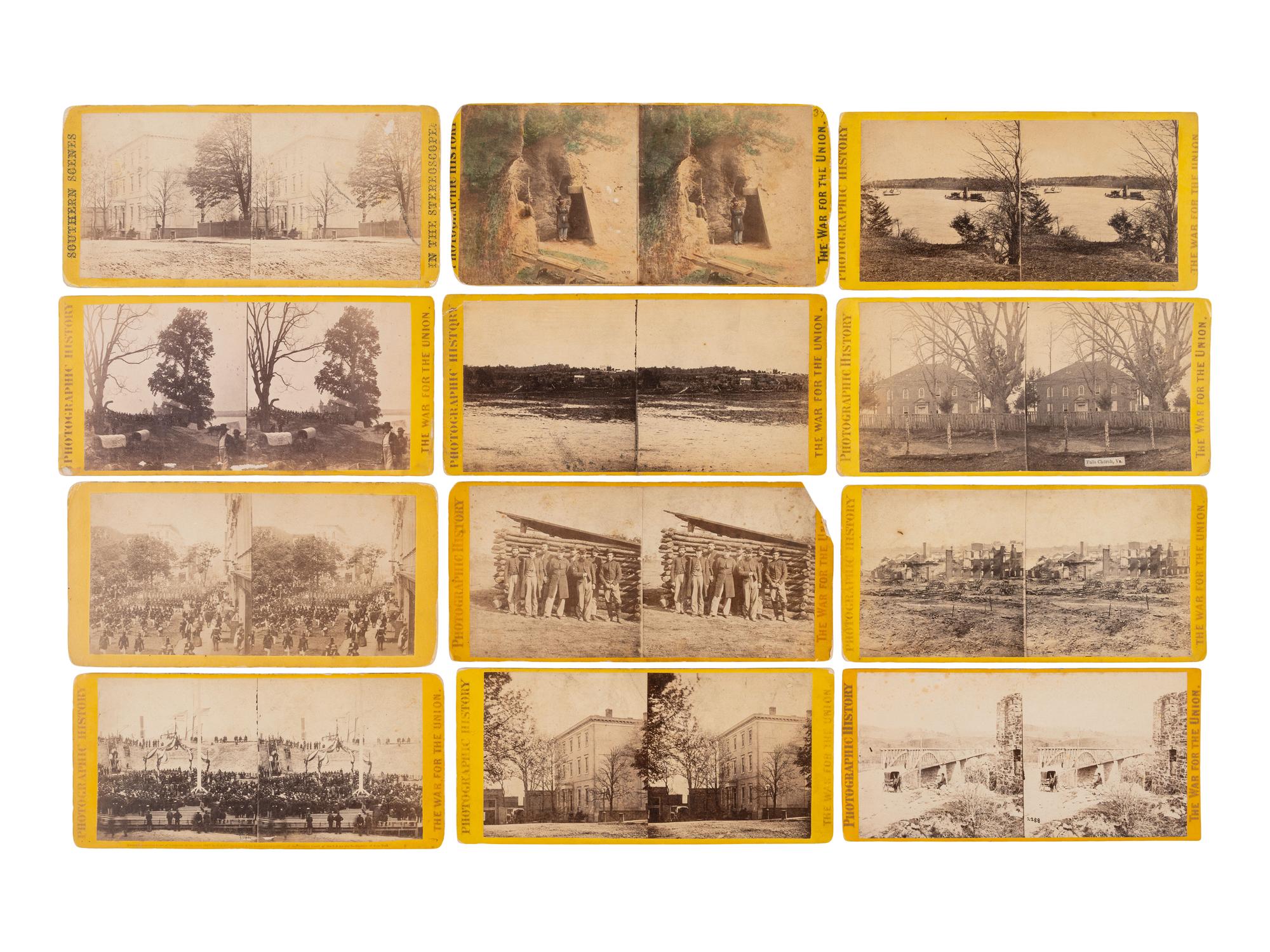 [CIVIL WAR]. A collection of 85 stereoviews from "The War for the Union" series. E. & H.T. Anthony, New York.