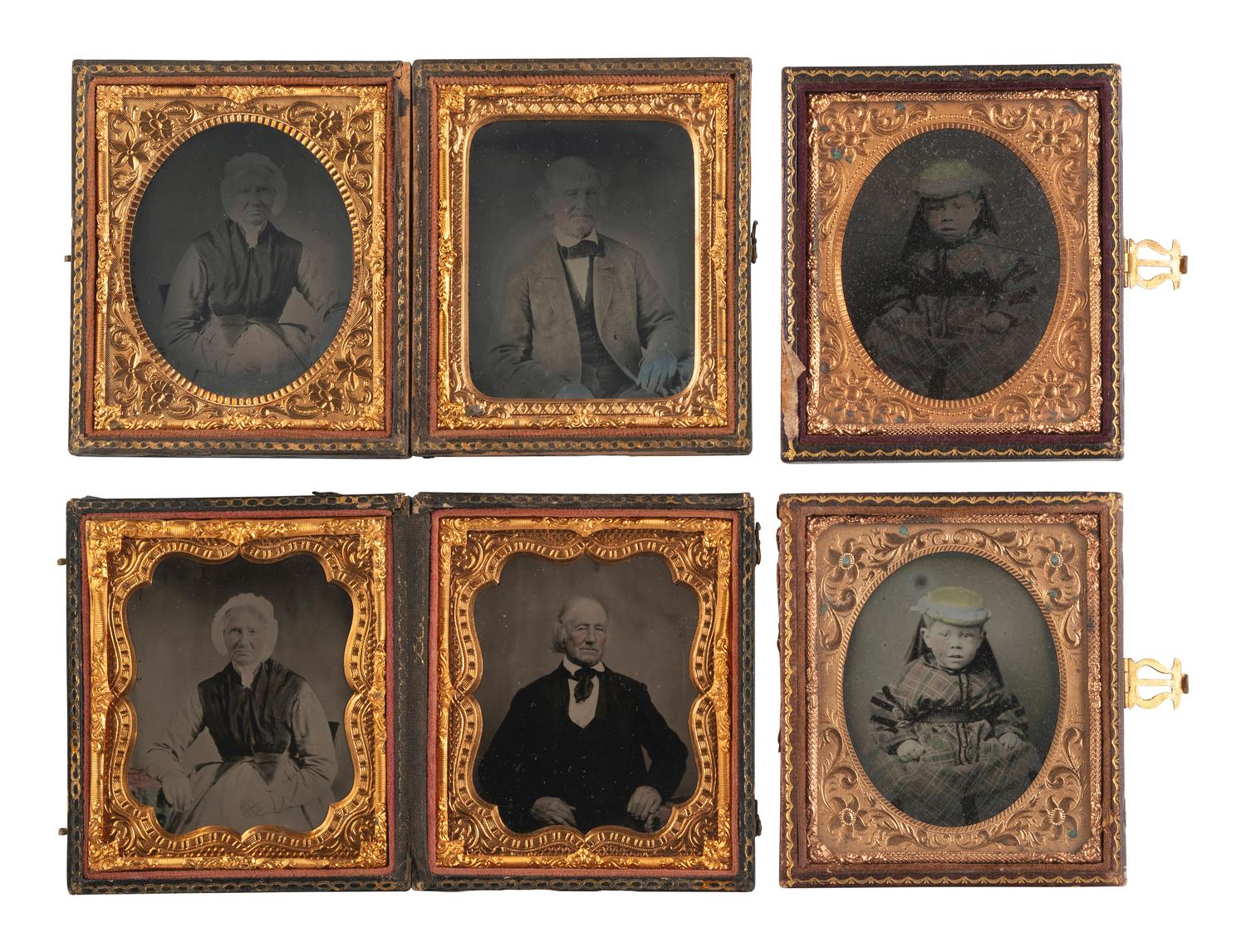 [EARLY PHOTOGRAPHY]. A collection of assorted pairs of images featuring the same subject.