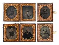 [EARLY PHOTOGRAPHY]. A collection of assorted pairs of images featuring the same subject.