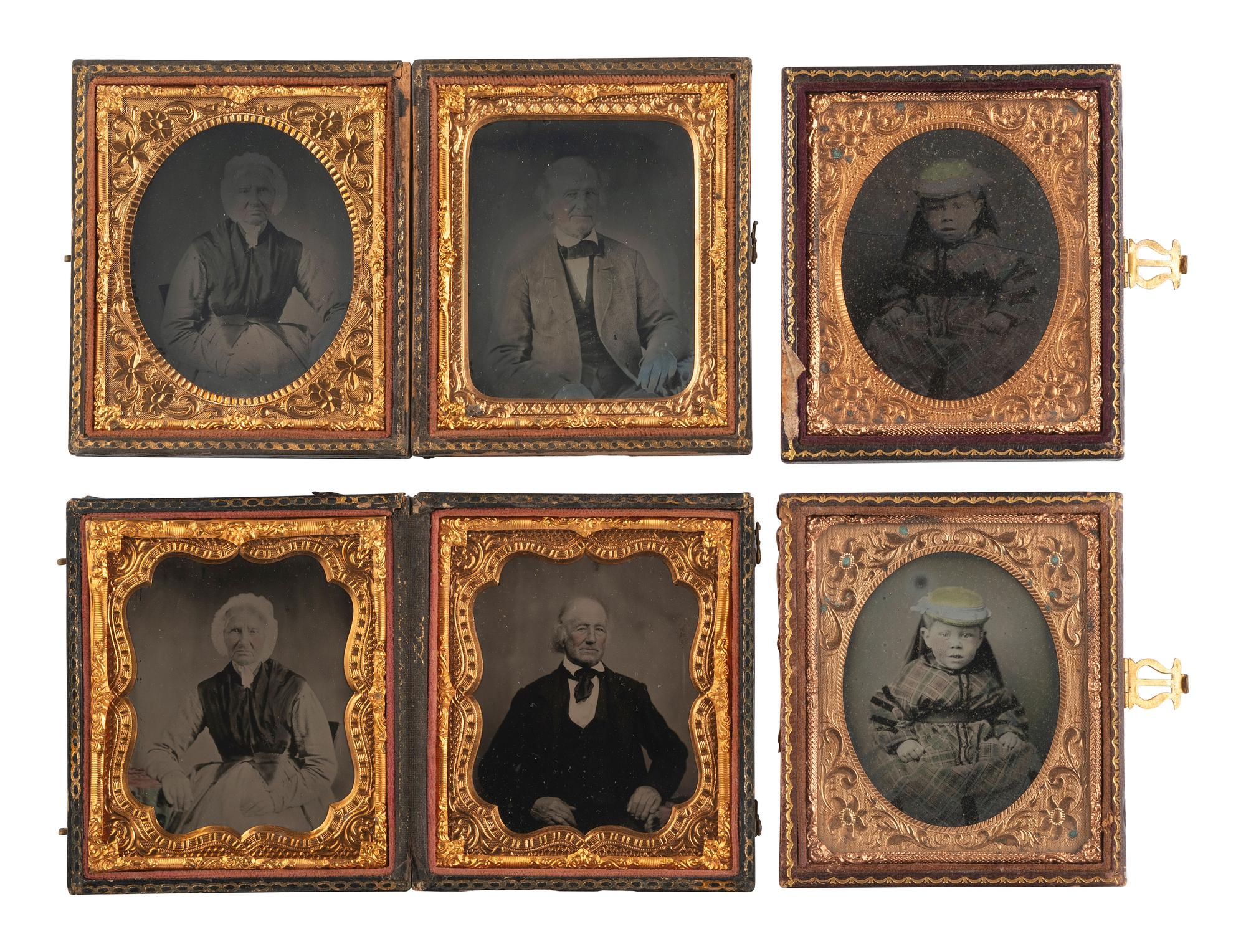 [EARLY PHOTOGRAPHY]. A collection of assorted pairs of images featuring the same subject.