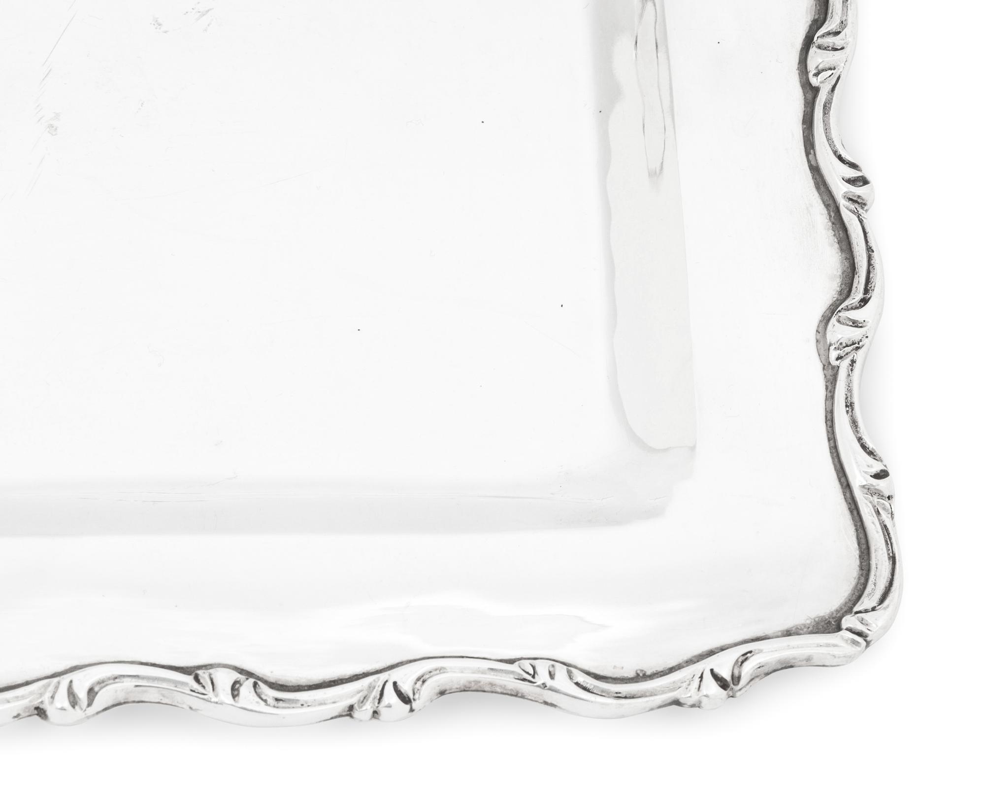 A Mexican Silver Serving Tray