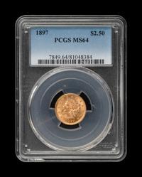 An 1897 Liberty Head $2.50 Gold Coin (PCGS MS64)