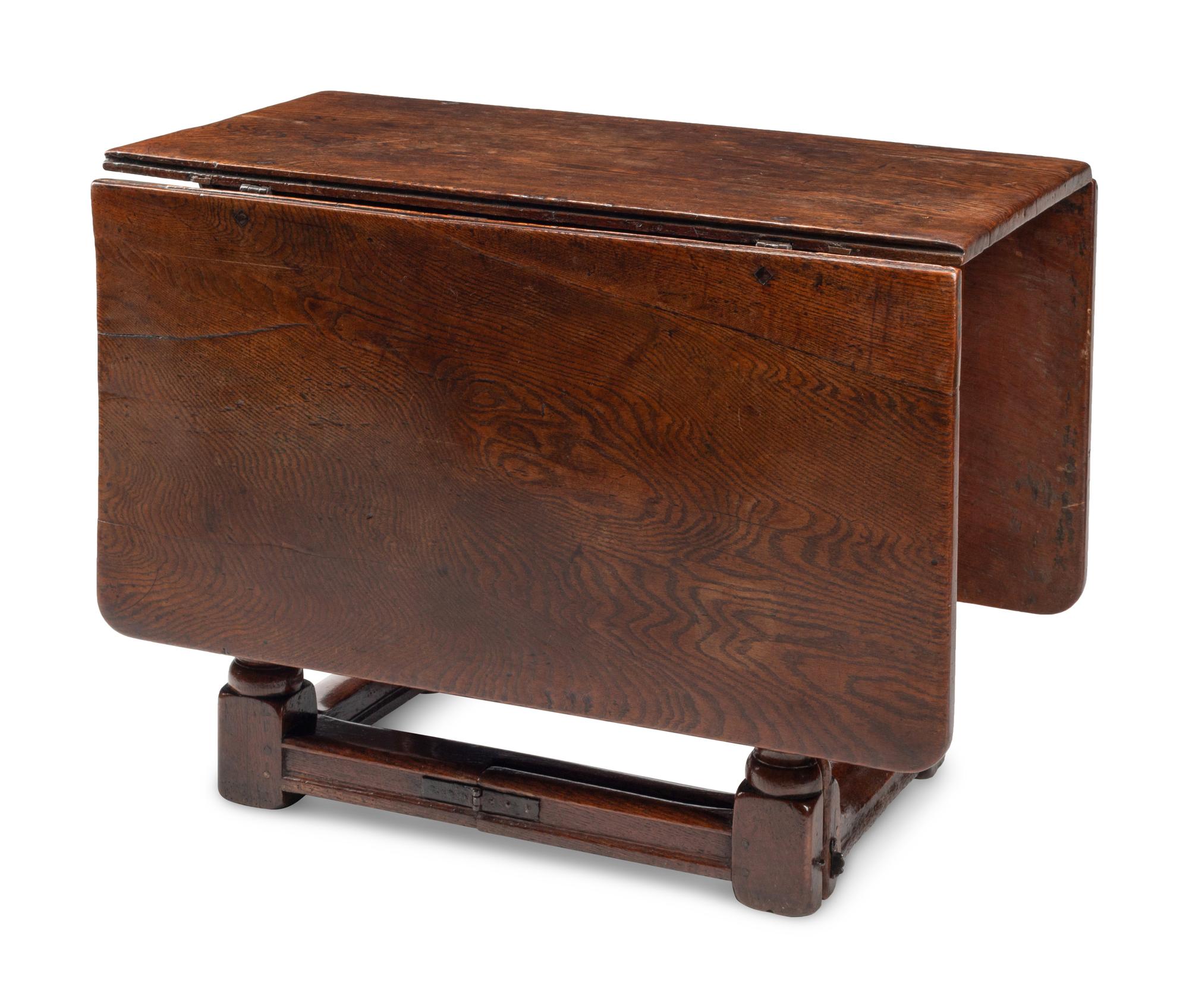A William and Mary Style Oak Drop-Leaf Table