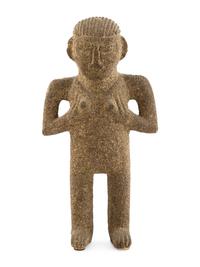 A Costa Rican Stone Female Figure