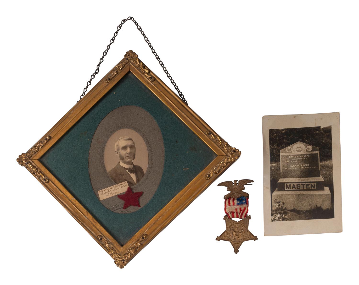 [CIVIL WAR]. Extensive letter archive of Private David W. Masten, Co. E, New York 143rd Infantry, musician, private, and member of the Ambulance Corps.