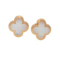 VAN CLEEF & ARPELS, MOTHER-OF-PEARL 'PURE ALHAMBRA' EARCLIPS
