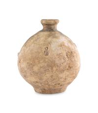 A Parthian Glazed Pottery Amphora and a Parthian or Sassanian Turquoise Glazed Pottery Vase
