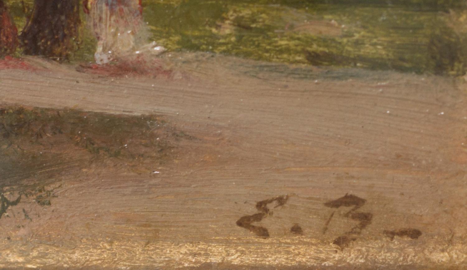Eugène Boudin, (French, 1824-1898), Untitled (People Strolling in a Landscape), c. 1871-1873