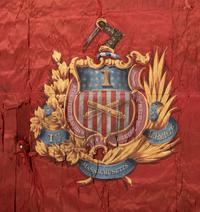 [CIVIL WAR]. Silk standard identified to the 1st Massachusetts Light Battery. Ca mid-to-late 1860s.