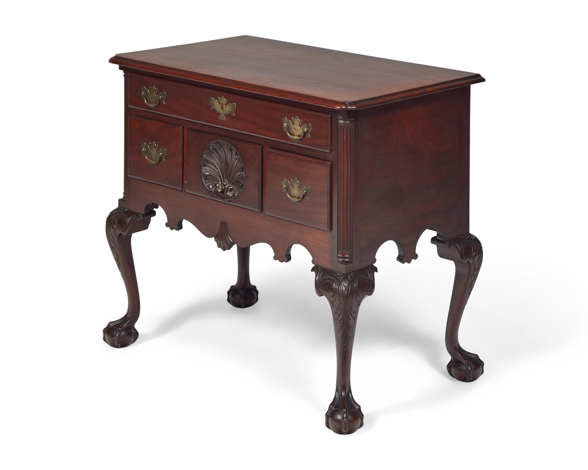 A Chippendale Carved Mahogany Dressing Table