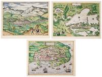 (MAPS) BRAUN, GEORG; HOGENBERG, FRANZ. Collection of three engraved atlas maps.