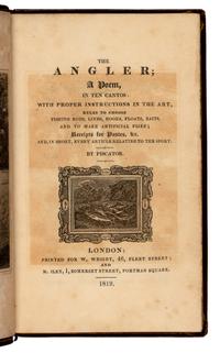 [FORE-EDGE PAINTING]. LATHY, Thomas Pike ("Piscator"). The Angler. London: for W. Wright and M. Iley, 1819.