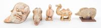 A Group of Tang Style Pottery Articles Height of first 6 1/2 inches.