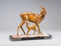 Doe and Fawn Figural Group