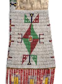 Sioux Beaded Hide Tobacco Bag