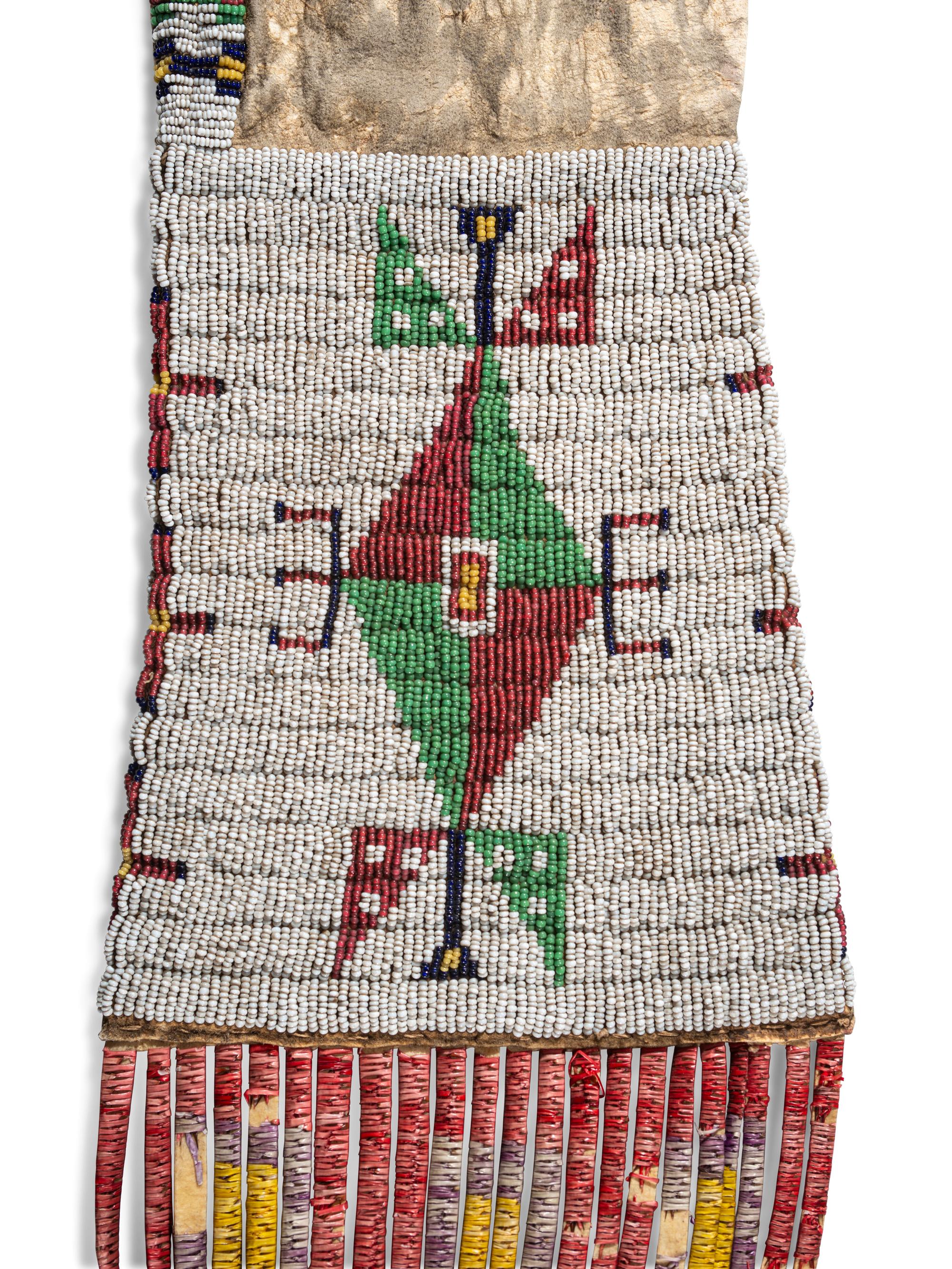 Sioux Beaded Hide Tobacco Bag