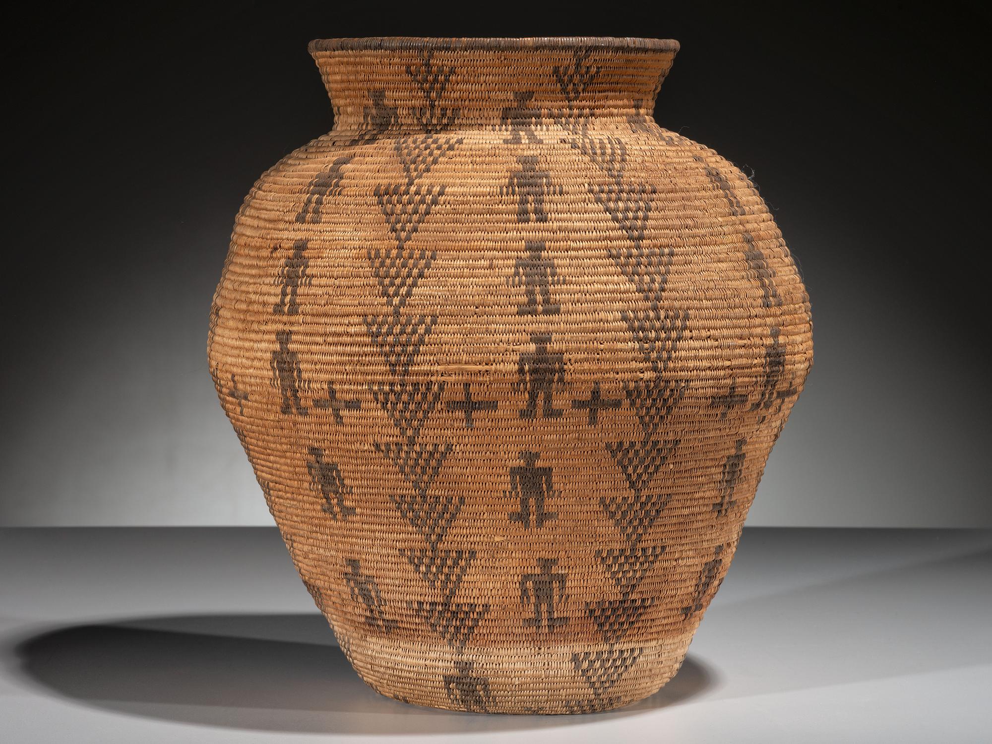 Apache Figural Basketry Olla