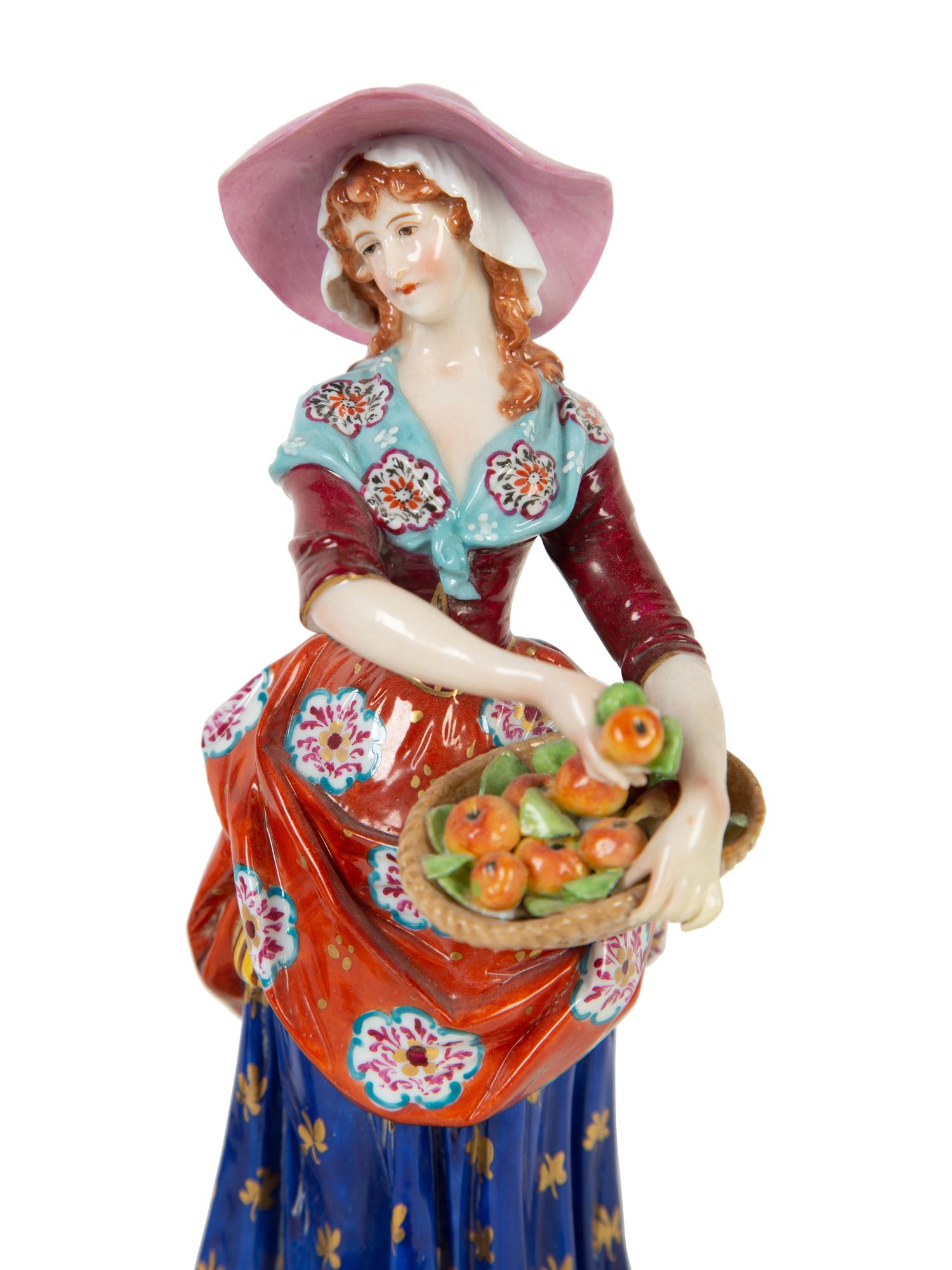 A Pair of Chelsea Porcelain Figures