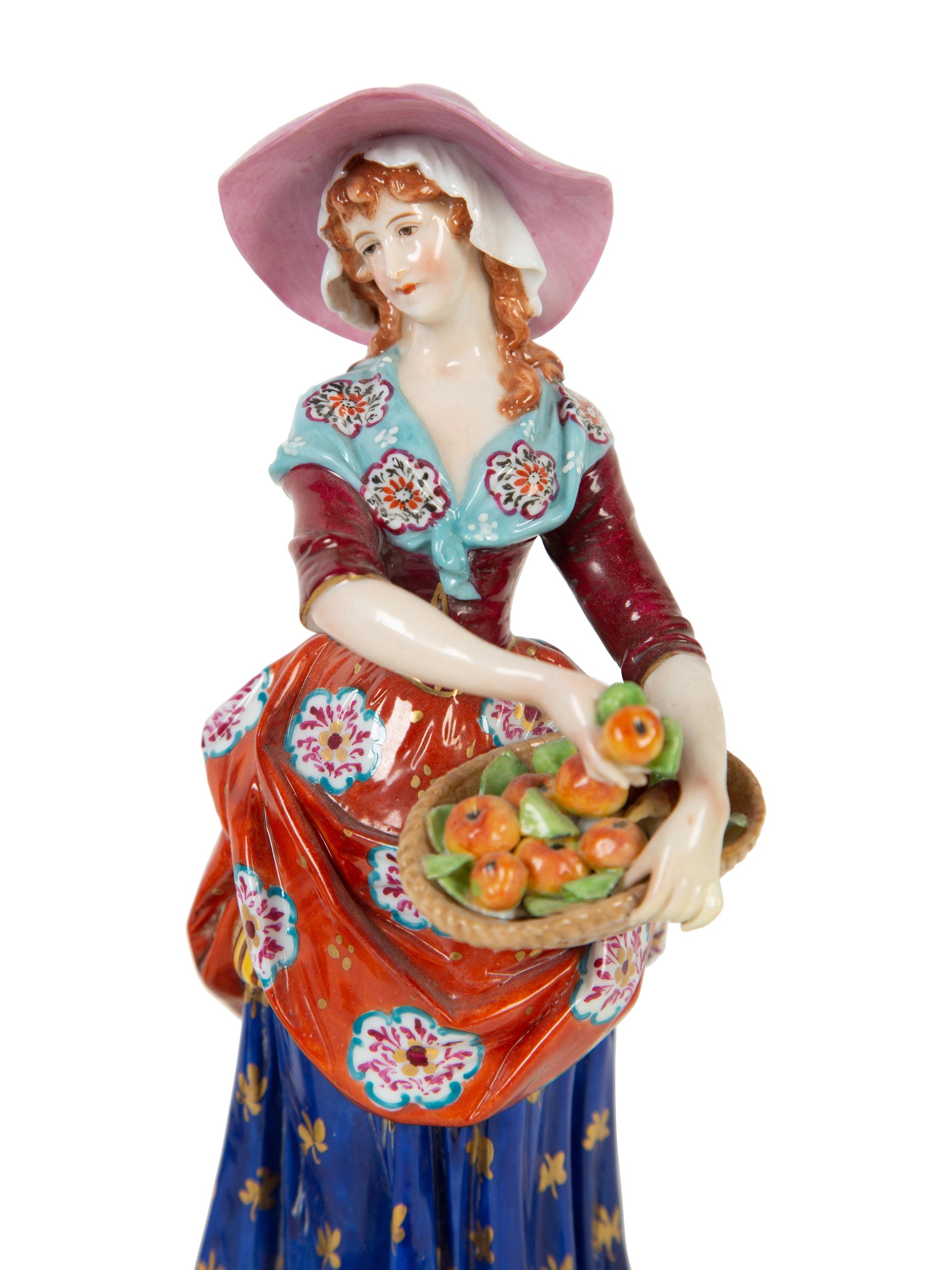 A Pair of Chelsea Porcelain Figures