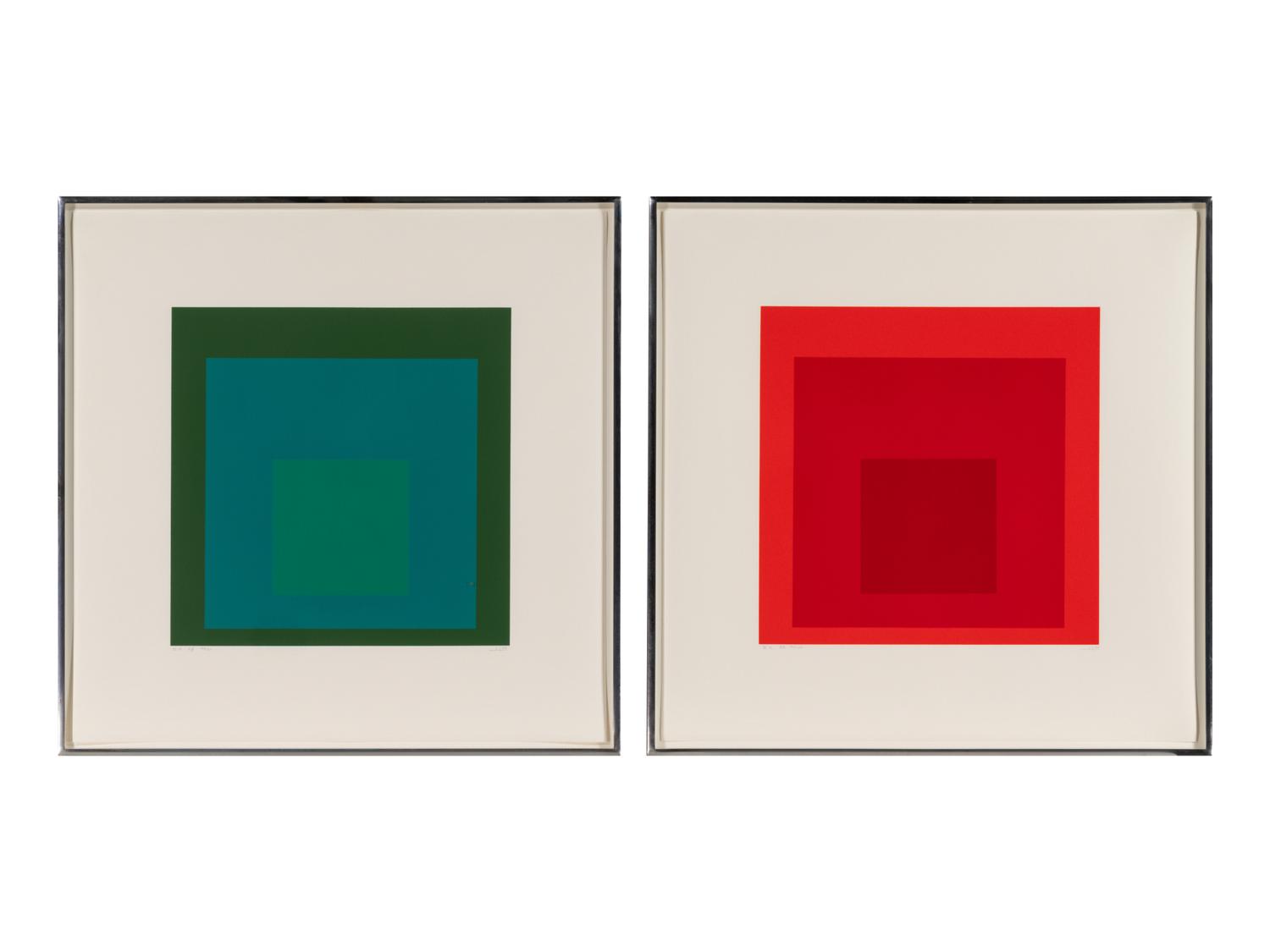Homage to the Square: Edition Keller Ia-Ik (complete portfolio of ten screenprints, with text and portfolio case ), 1970