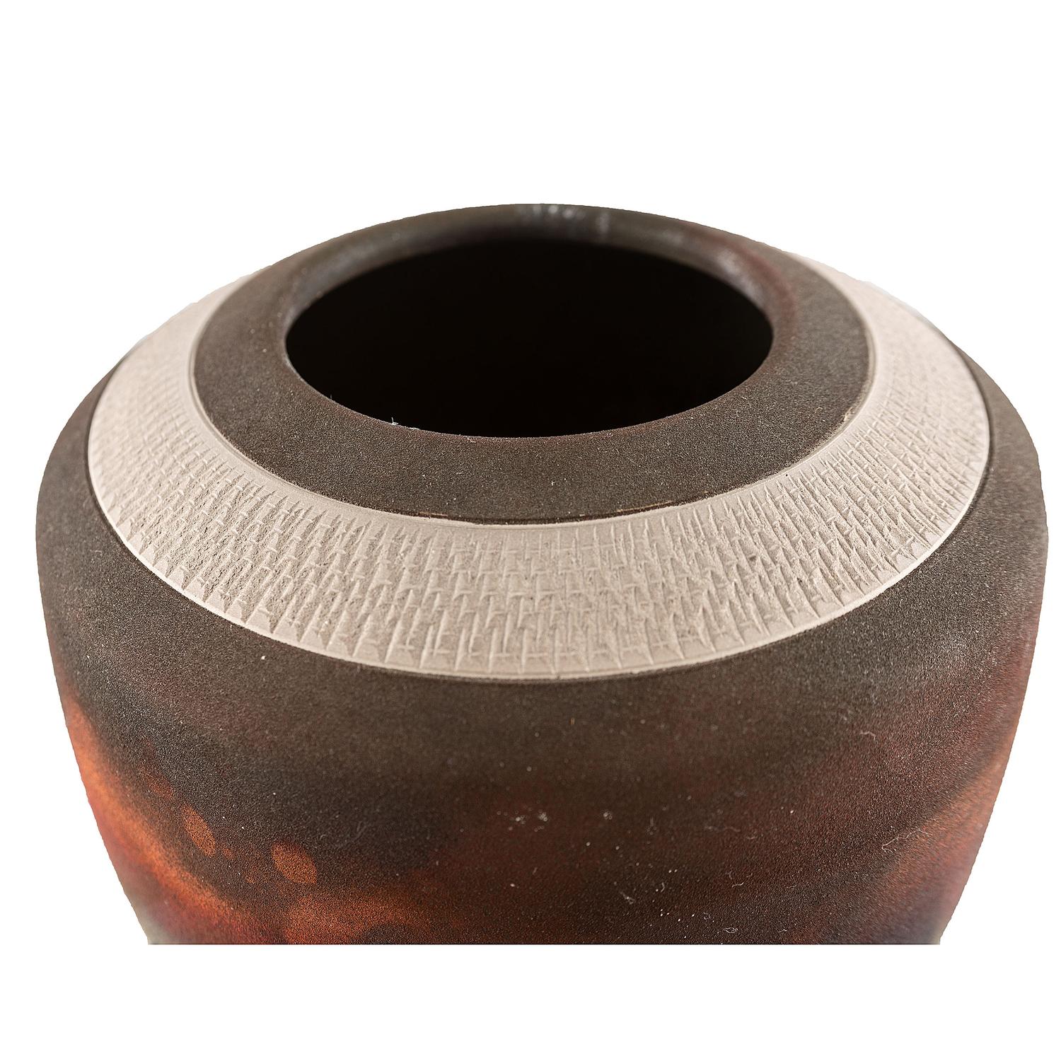 A Raku Pottery Vase