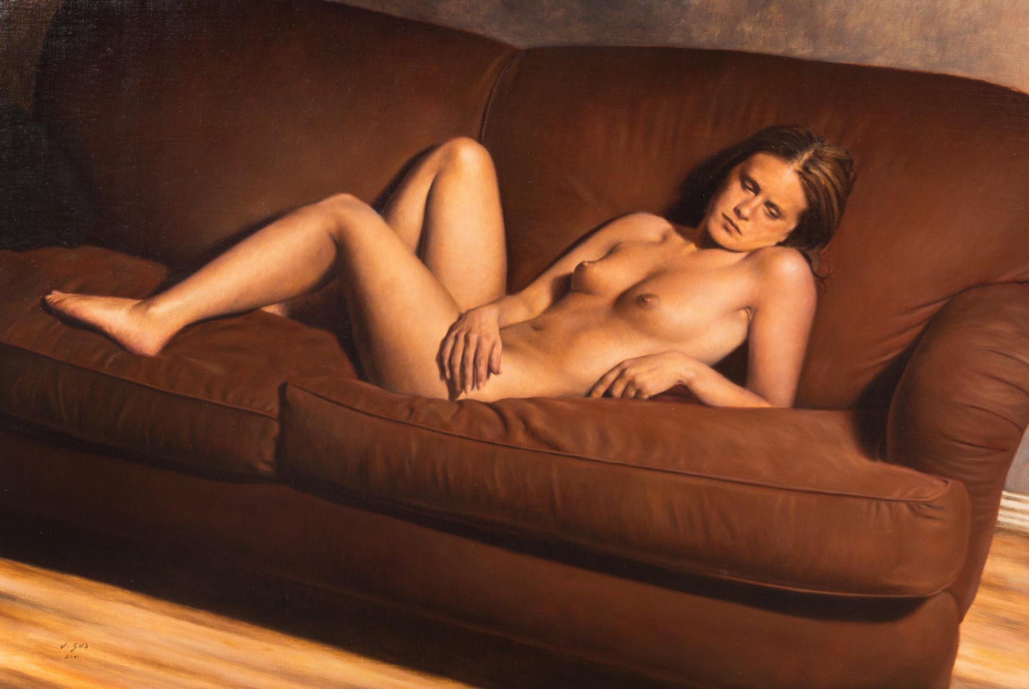 Reclining Nude ion Red Sofa , 2001