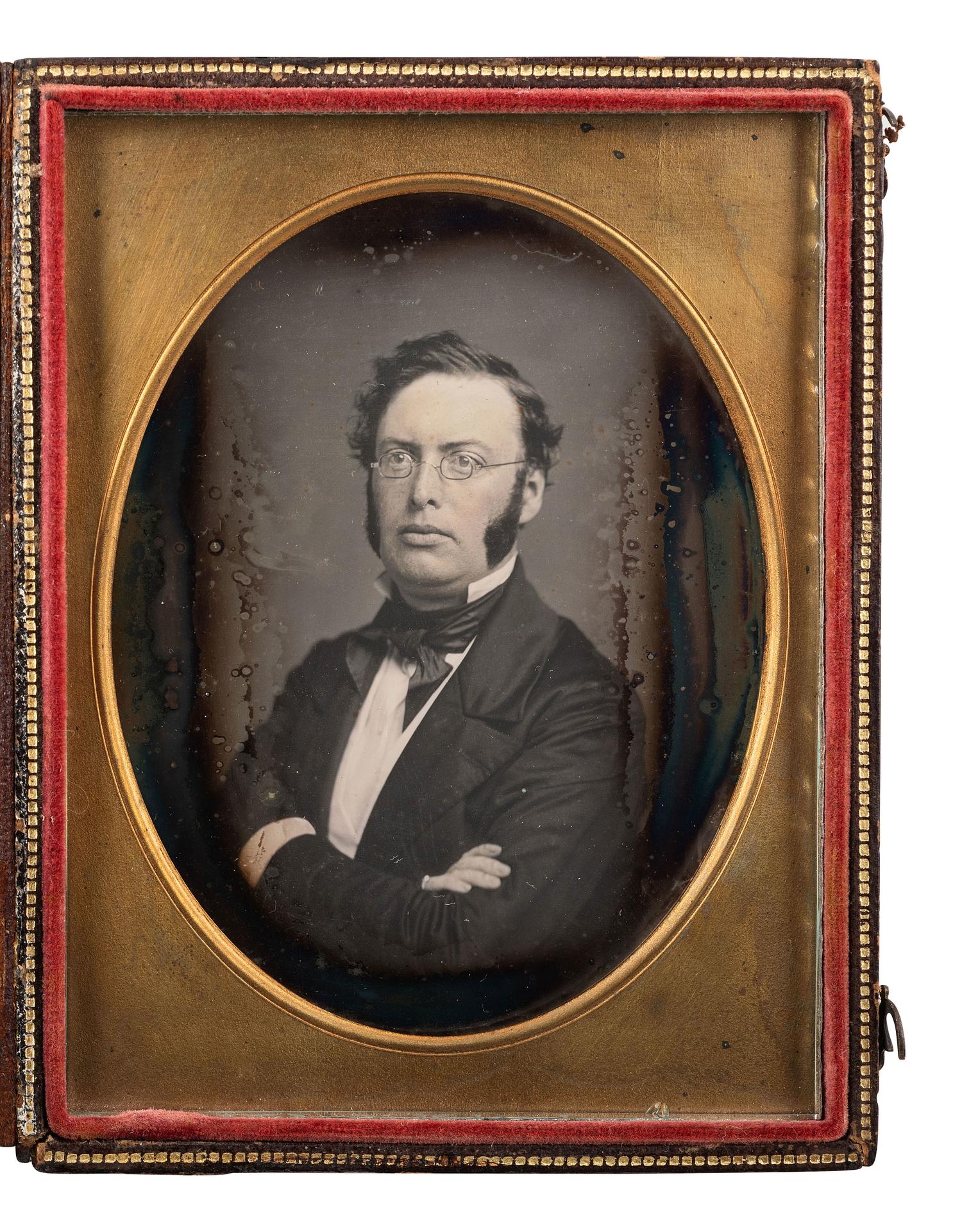[EARLY PHOTOGRAPHY]. BRADY, Mathew (1822-1896), photographer. Quarter plate daguerreotype of Thomas G. Pratt, 27th Governor of Maryland. New York, NY.