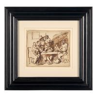 Circle of Rembrandt van Rijn (Dutch, 1606-1669) — The Satyr and the Peasants