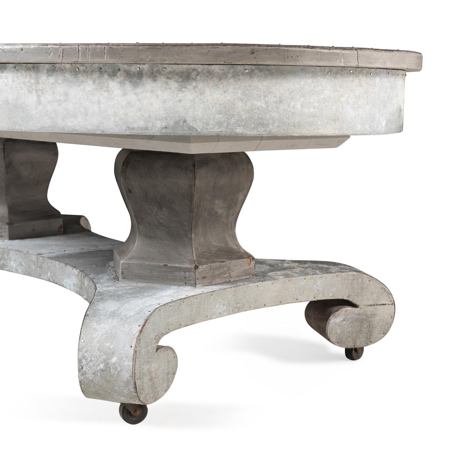 A Patinated Metal-Clad Low Table