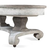 A Patinated Metal-Clad Low Table
