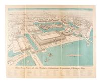 [WORLD'S FAIR]. Ephemera related to the World's Columbian Exposition highlighted by a Bird's-Eye View of the World's Columbian Exposition, Chicago, 1893 , featuring the world's first Ferris Wheel.