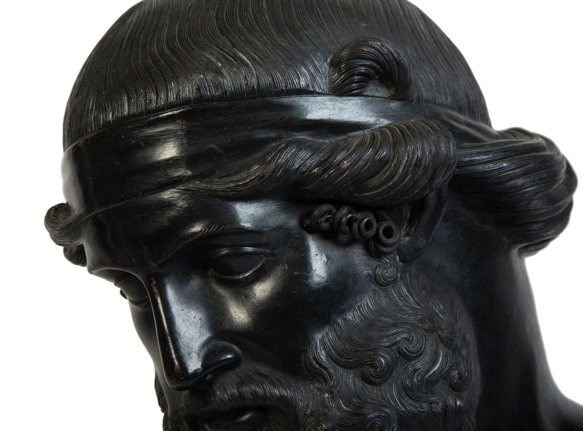 A Grand Tour Bronze Bust of Plato — 19TH CENTURY