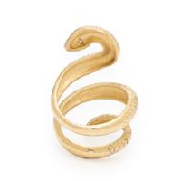 Yellow Gold and Diamond Snake Ring