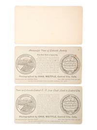 [WESTERN AMERICANA]. WEITFLE, Charles, photographer. A group of 6 stereoviews of Colorado towns, incl. Black Hawk and Leadville.