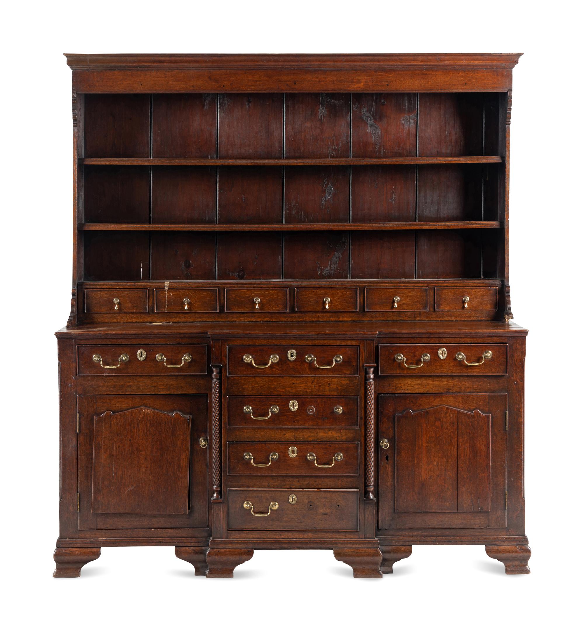 A George III Oak Welsh Cupboard