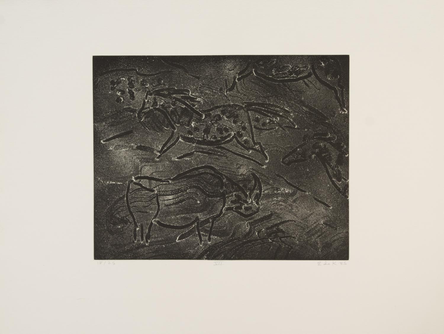 Elaine de Kooning, (American, 1919-1989), Torchlight Cave Drawings (VIII), 1985