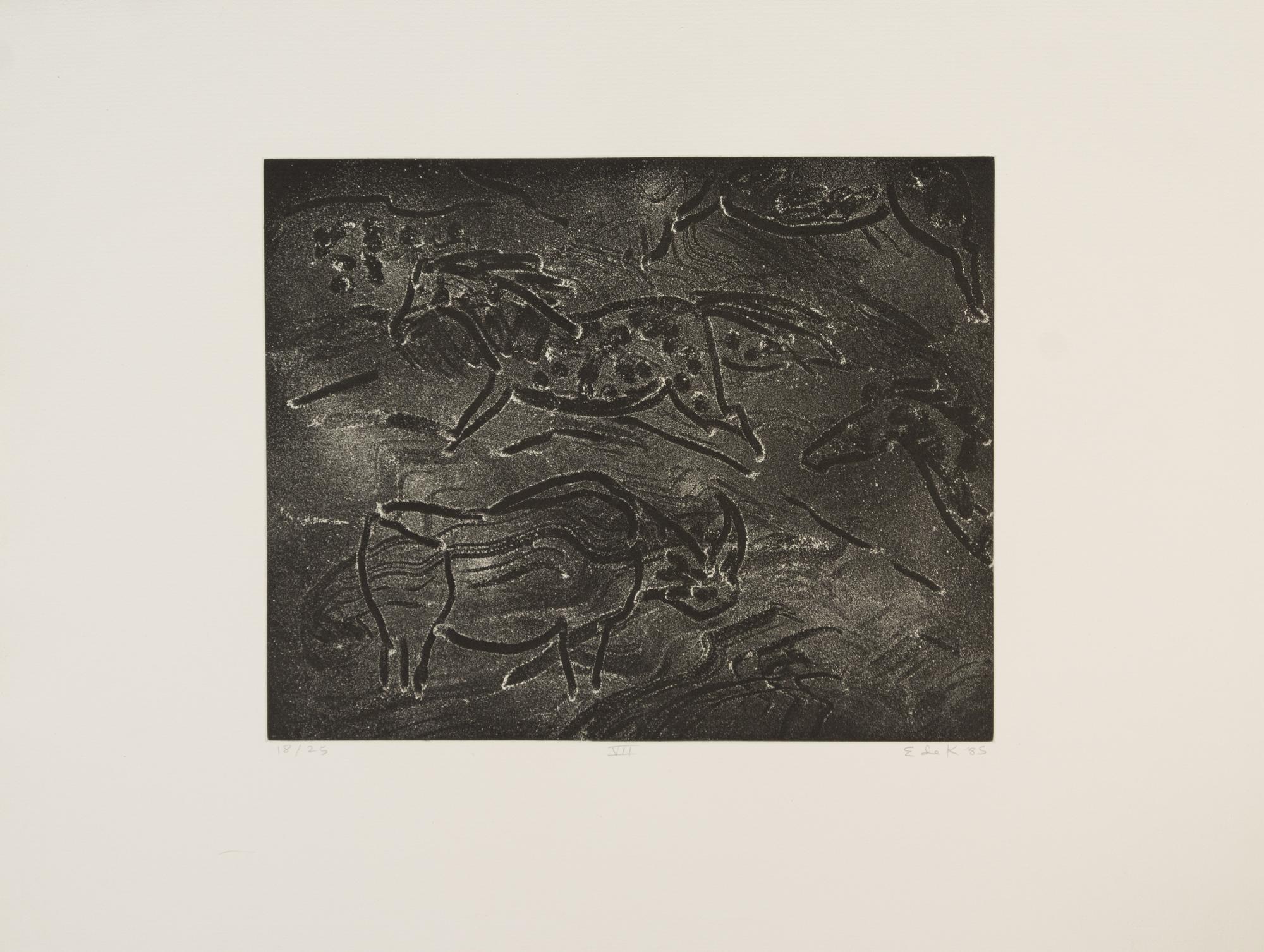 Elaine de Kooning, (American, 1919-1989), Torchlight Cave Drawings (VIII), 1985