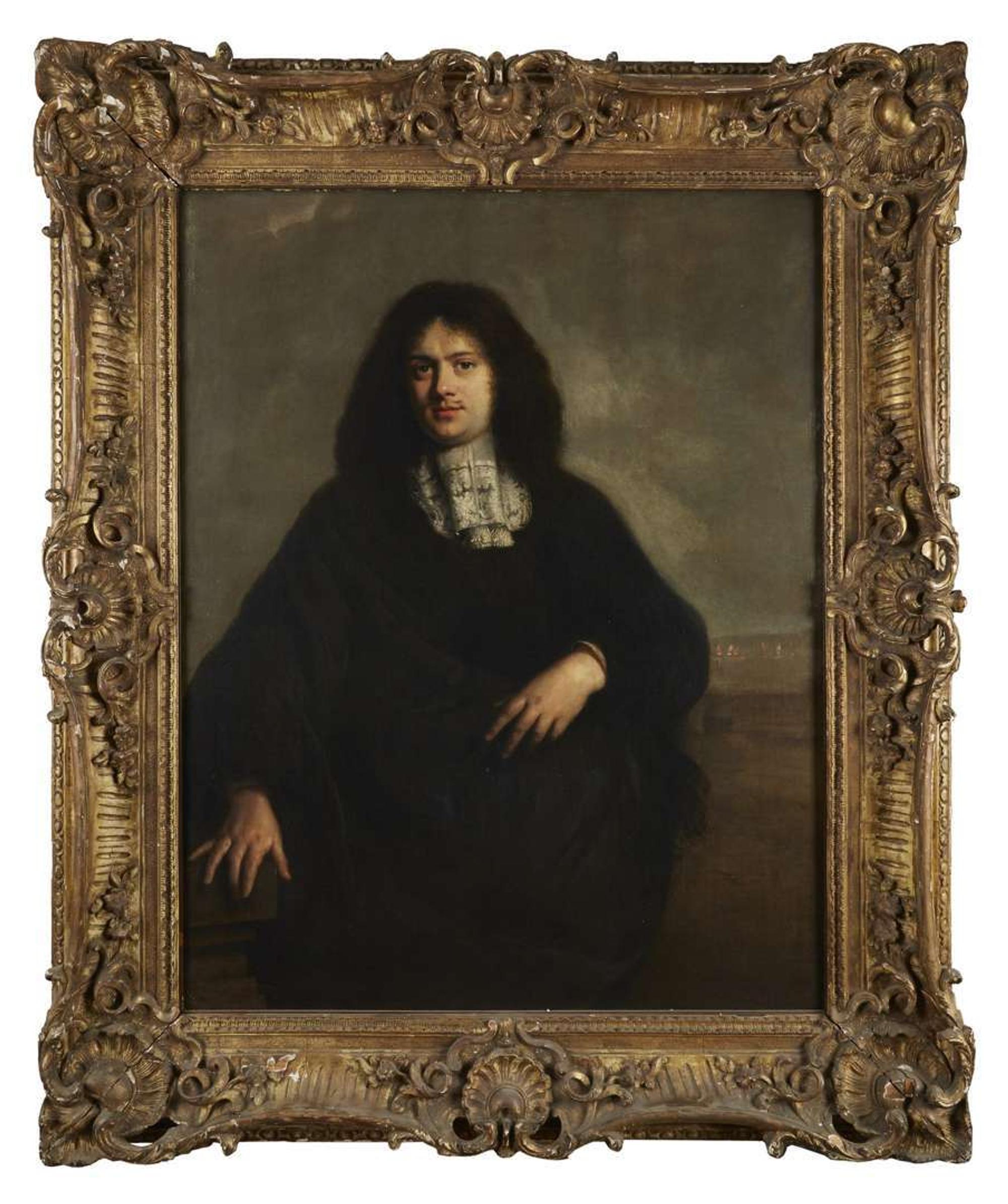 ATTRIBUTED TO NICOLAES MAES (DUTCH 1634-1693) PORTRAIT OF A GENTLEMAN, THREE-QUARTER LENGTH