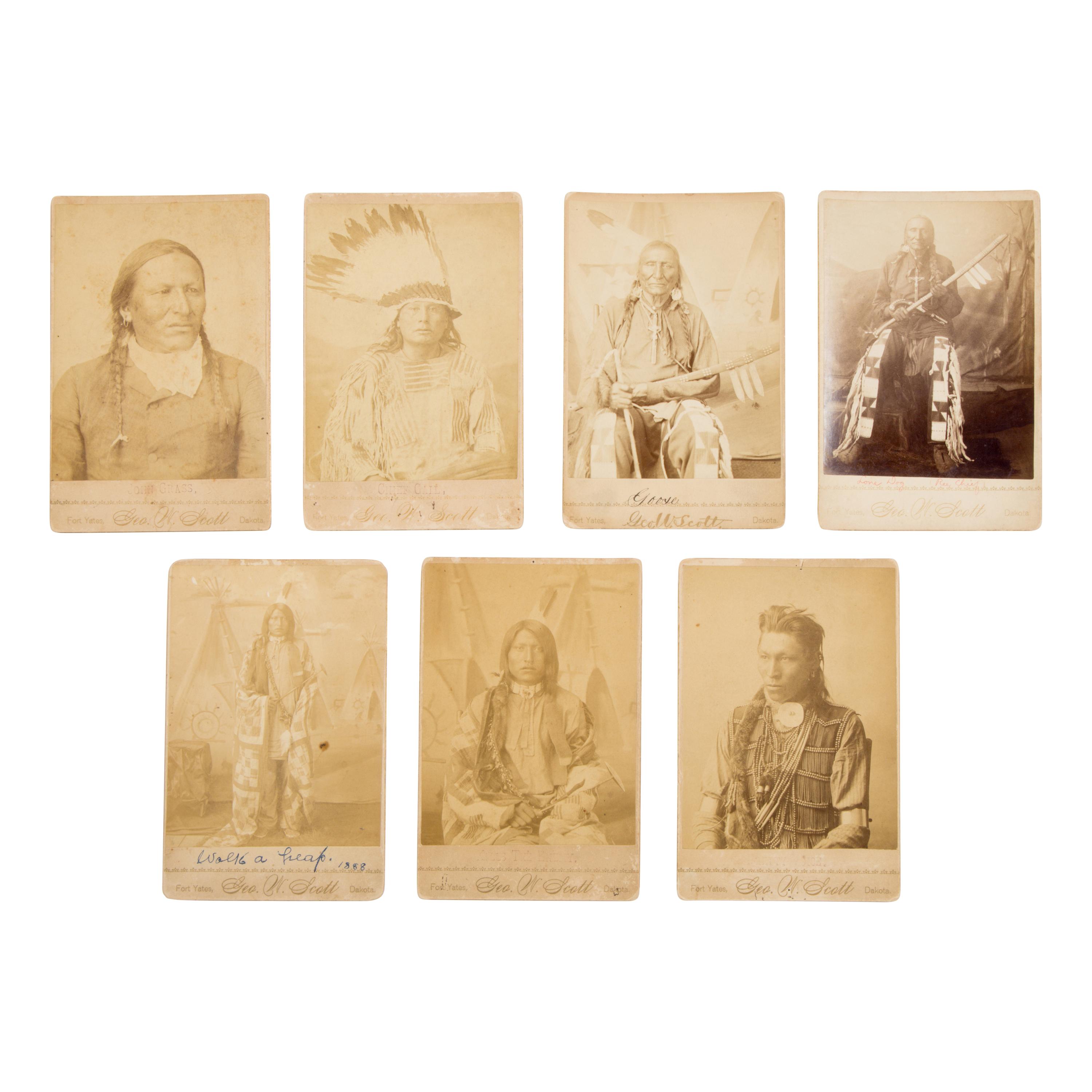 George W. Scott (American, 1854-1910) — Sioux Portraits, Including Chief Gall, Long Dog, and John Grass