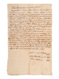 [ENSLAVEMENT]. Indenture related to an important VA Circuit Superior Court freedom suit, 1819.